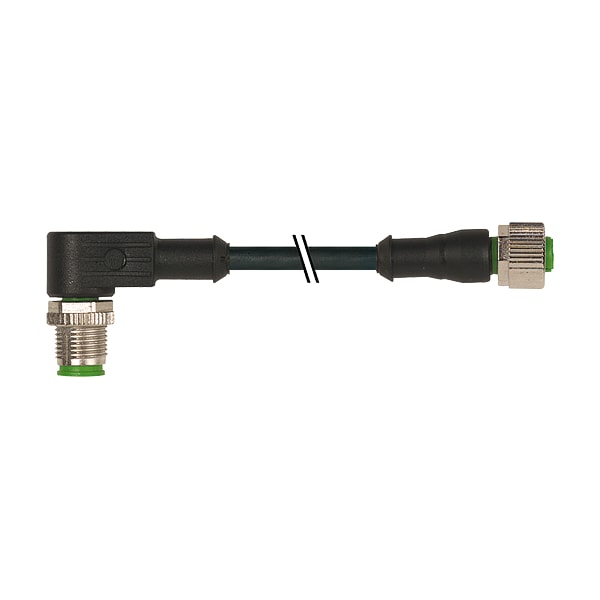 Murrelektronik M12 male 0 Degree / M8 female 0 Degree, PUR 3x0.25 bk UL/CSA+drag chain 1m 7000-40201-6541000 - main